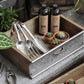 Rustic Wood and Metal Garden Tray Planter