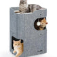 Made4Pets 2-Story Indoor Cat House Cube Bed Tunnel Condo