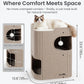 Made4Pets 2-Story Indoor Cat House Cube Bed Tunnel Condo