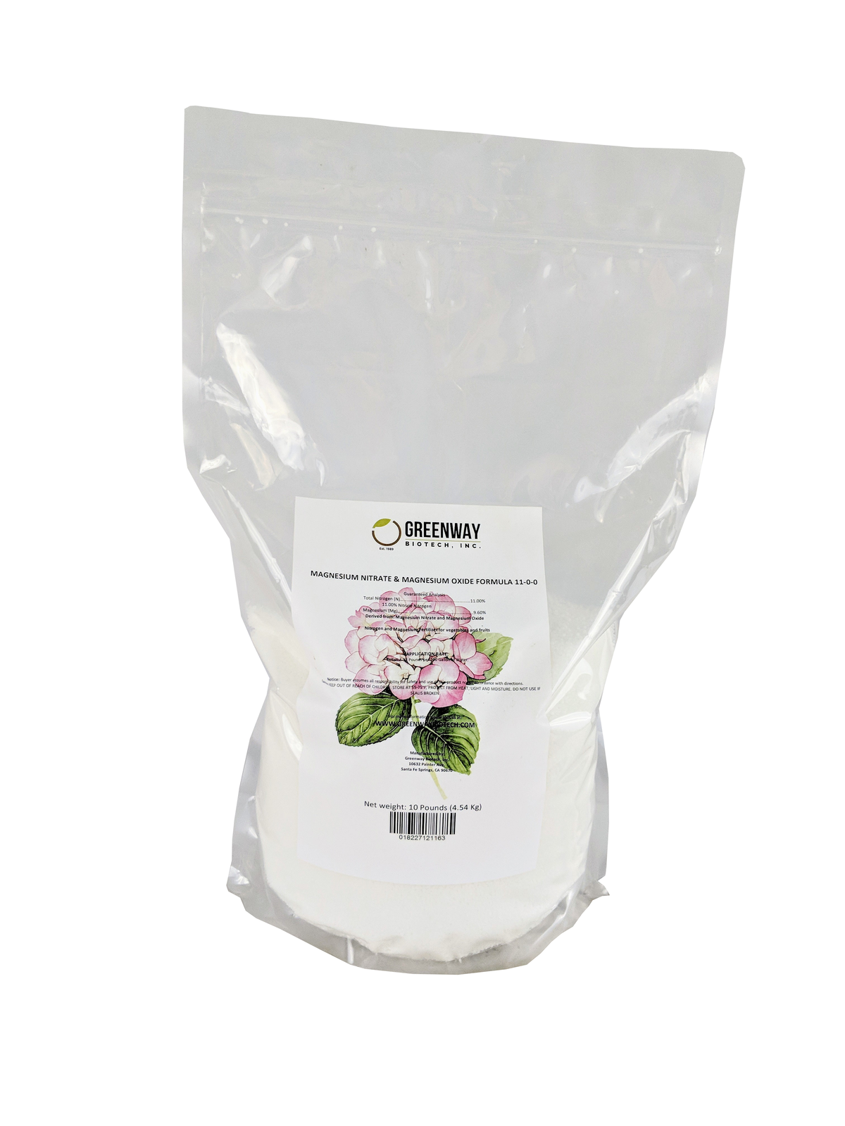 Fertilizante de nitrato de magnesio 11-0-0