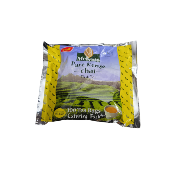 Melvins Pure Kenya Chai Black Tea - 100 Tea Bags, Caterin Pack