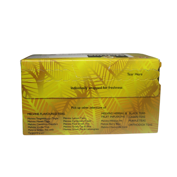 MELVINS LEMON & GINGER TEA BAGS 20'S TAGGED