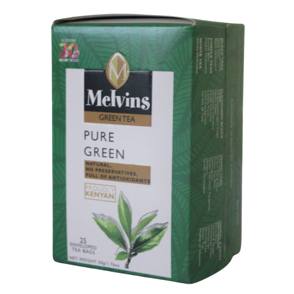 MELVINS PURE GREEN TEA TEABAGS 25'S