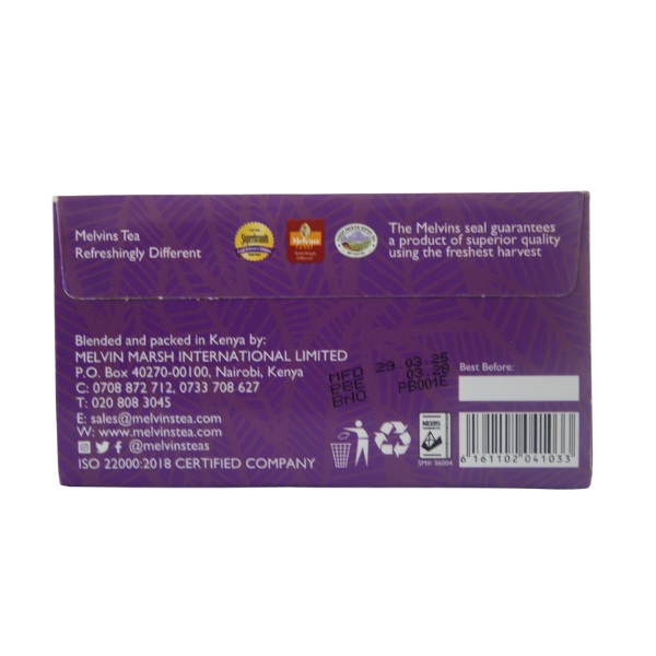 MELVINS PURPLE BLISS TEA BAGS 25's