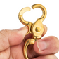 Horse Tack Brass-Plated Trigger Snap Square Eye Snap Loop Eye 2-1/2" 2-Pack