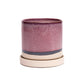 Burgundy Ceramic Plant Pot and Saucer
