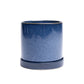 Cosmos Blue 3" Ceramic Plant Pot and Saucer