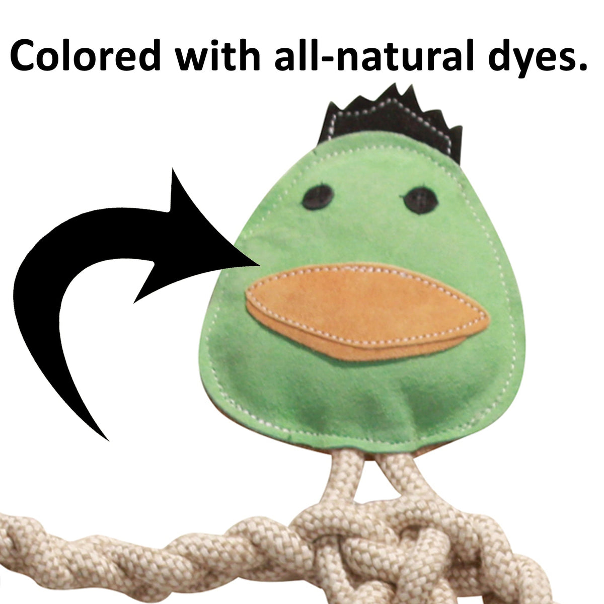 Stuey Sock Monkey Natural Rope Knottie® Dog Toy, Large (9mm rope diameter)