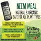 Neem Meal - 16oz by Volume Shaker - Vegan - Organic - Oregon Licensed Nursery - Can be used with all soil types