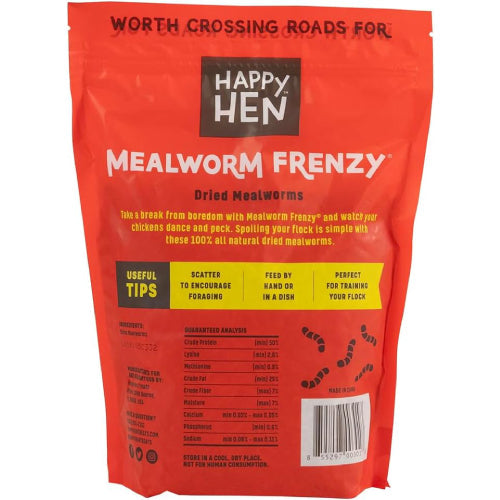 Happy Hen Mealworm Frenzy Poultry Treat Dried Mealworms 10 oz. 2-Pack