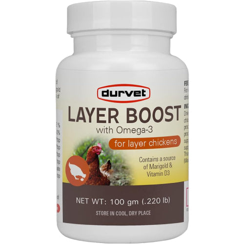 Durvet Layer Boost for Layer Chickens Poultry Vitamin & Electrolyte Supplement 100g
