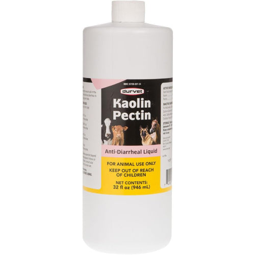Durvet Kaolin Pectin Suspension Anti-Diarrhea for Dogs Cats Horses & Cattle 32 oz.
