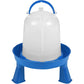 Miller Double-Tuf Poultry Waterer with Legs 1.5 Quart Impact-Resistant Plastic Blue/White