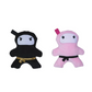Pink & Black Ninja Love Plush Dog Toy Gift Set – with Squeaker & Crinkle Paper for Fun Play