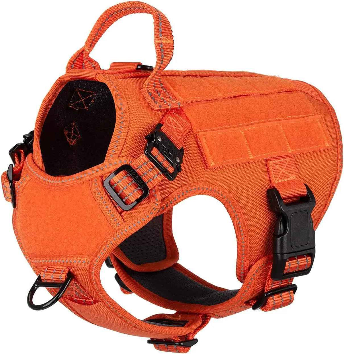 No-Pull Tactical Dog Harness with Handle & MOLLE Vest Adjustable