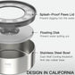 No Spill Dog Water Bowl 1 Gallon Stainless Steel Slow Feeder Non Slip
