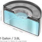 No Spill Dog Water Bowl 1 Gallon Stainless Steel Slow Feeder Non Slip