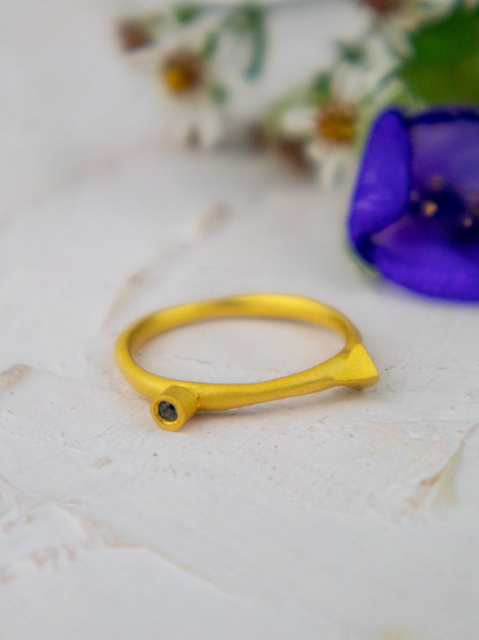 Onyx Spike Stacking Ring