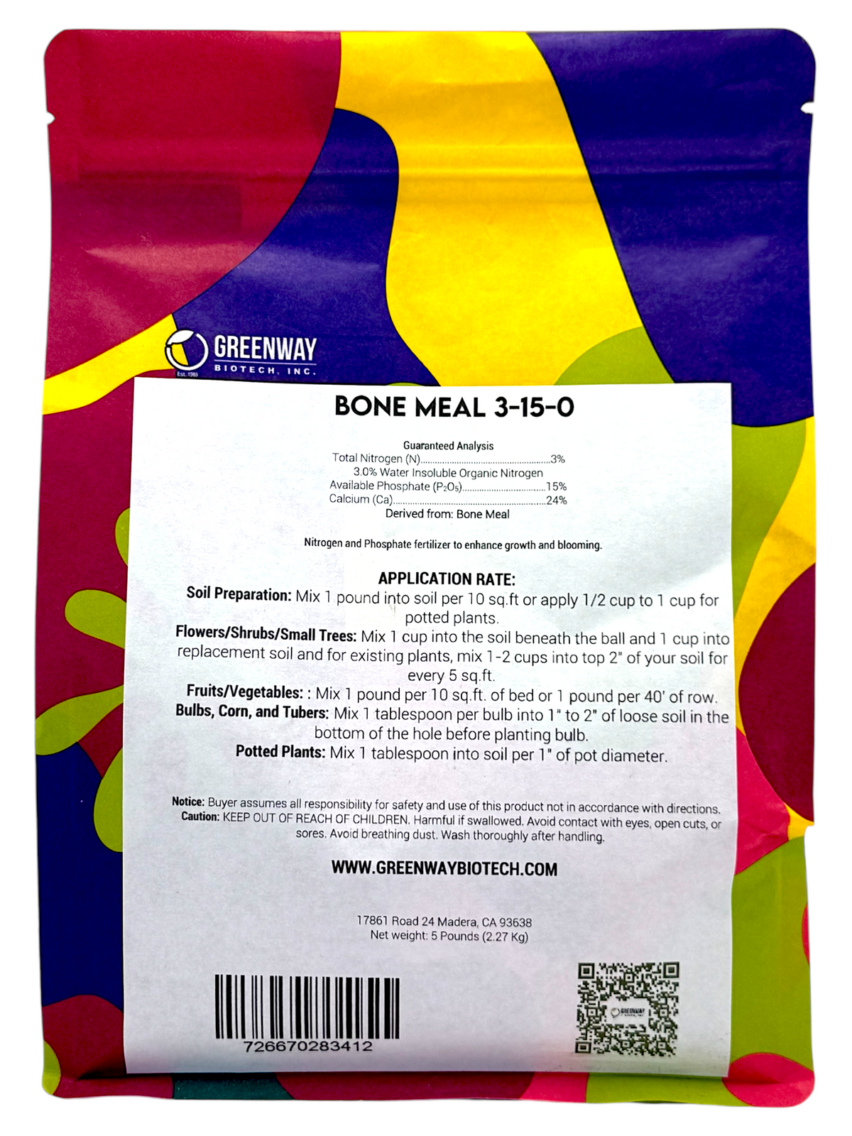 Organic Bone Meal Fertilizer 3-15-0