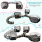 Outdoor Cat Enclosure with 134" Tunnel, XL Pop-Up Cat Tent & Playpen