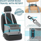 PETSFIT Small Dog Booster Car Seat with Safety Buckles & Tether, Foldable