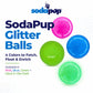 Pelota de juguete para perros Glitter Ball | Pelota de goma blanda PUP-X que flota para buscar y recoger con dispensador de premios | Fabricada en EE. UU.
