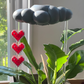 Stormy Dripping Rain Cloud with Pixel Heart Charm Set