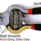 Titanium Bypass Garden Pruner Clippers