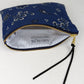 Blue Bandana Mini Zip Clutch