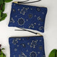 Blue Bandana Mini Zip Clutch