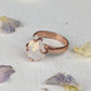 Raw Moonstone Prong Ring