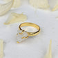 Raw Moonstone Prong Ring
