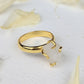 Raw Moonstone Prong Ring