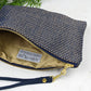 Golden Navy Tweed Purse