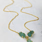 Three-Pronged Raw Apatite Gold Necklace