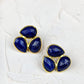 Lapis Cluster Stud Earrings