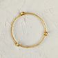 Three Gems Gold Bangle