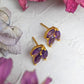 Tri Leaf Stud Earrings