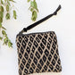 Black Diamond Needlepoint Square Pouch