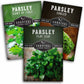 Parsley Seeds for Planting – 3 Varieties: Italian Giant, Curly, and Flat Leaf Parsley for Indoor or Outdoor Herb Gardens