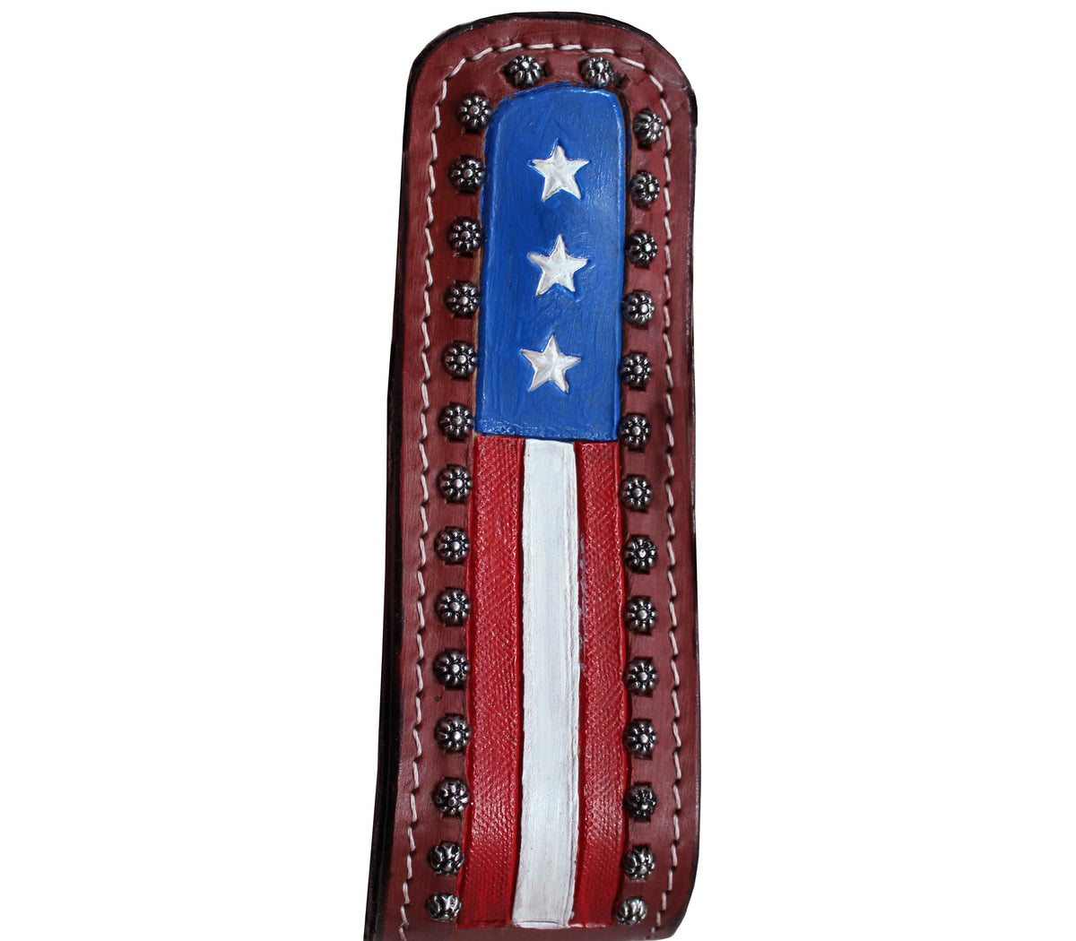 Estribos western de cuero para adultos con bandera estadounidense patriótica Tahoe Tack