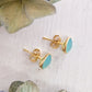 Pebble Stud Earrings - Gold