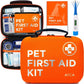 Pet First Aid Kit for Dogs & Cats with Thermometer, Tick Remover & Manual