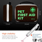 Pet First Aid Kit for Dogs & Cats with Thermometer, Tick Remover & Manual