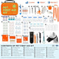 Pet First Aid Kit for Dogs & Cats with Thermometer, Tick Remover & Manual