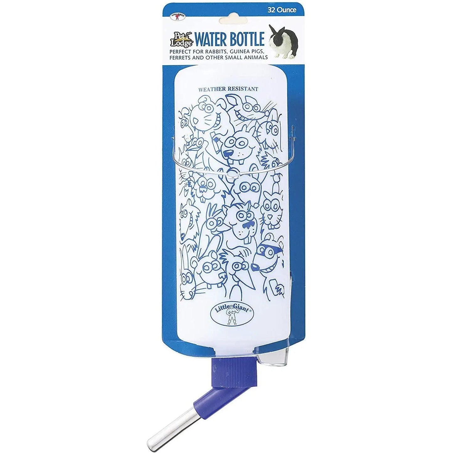 Pet Lodge Small Animal Water Opaque Plastic Bottle No-Leak Dispenser 32oz
