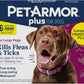 PetArmor Plus Flea Tick Treatment Dogs Waterproof Fast Acting 5-132lbs