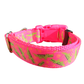 Pink Alligator Hot Pink Nylon Dog Collar MD, LG, XL, Leash