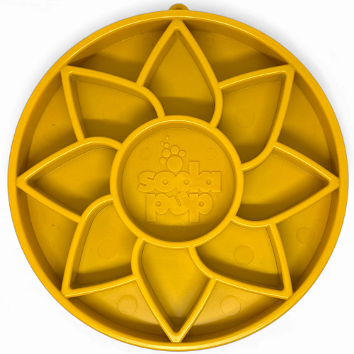 Sunflower eTray Shallow Slow Feeder Dog Bowl for Enrichment | USA Made