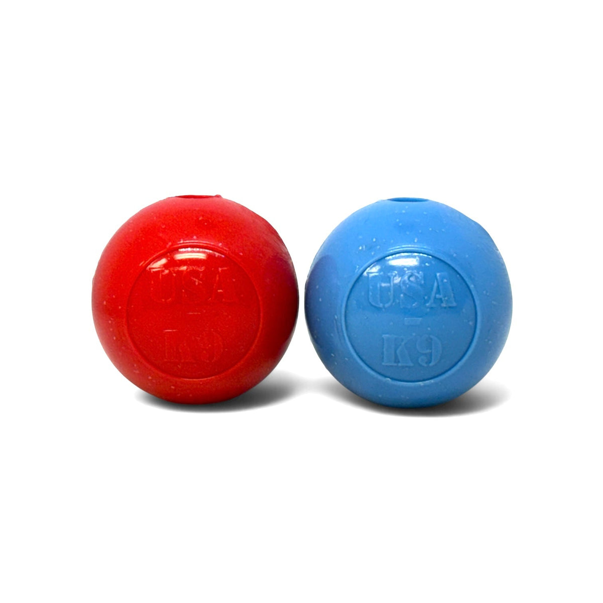 Pack de 2 juguetes para perros Glitter Ball | Pelota de búsqueda flotante de goma suave con dispensador de premios | Fabricado en EE. UU.